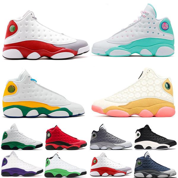 

new 13 13s men women basketball shoes cny bred black brown blue white playground grey red island luky soar green outdoor sneakers