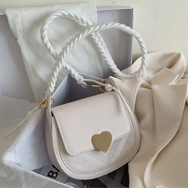 

contrast color pu leather saddle bags for women 2020 fashion shoulder messenger bag lady solid color summer handbags