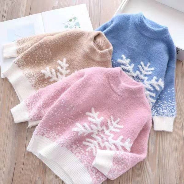 

5cpiq 2019 pullover children's clothing new korean children's clothing long sleeve pullover baby girl's sweater mink velvet s, Blue
