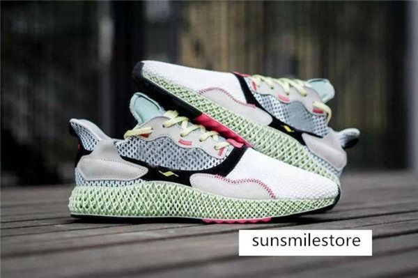 

2019 new release zx 4000 futurecraft 4d trainers for men sneakers men s running shoes sports shoe man trainer sneaker sport chaussures, Black;green