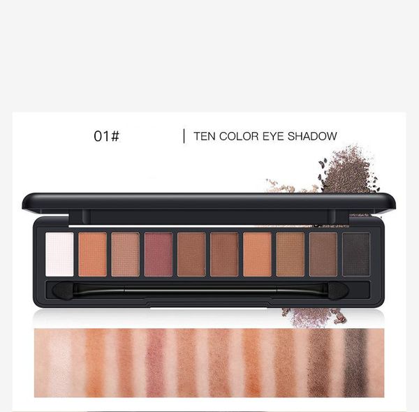 

8styles 10 pearlescent and matte colors fine powder multicolored mysterious purple portable easy to color eye shadow makeup set