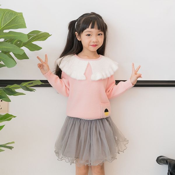 

g2wpq new mink velvet girl's korean style baby winter pullover soft knitted children's clothing pullover sweater children's c, Blue