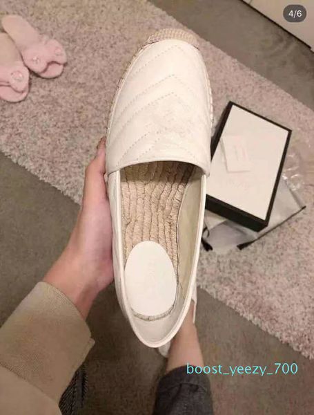 

2019 luxury designer espadrilles women summer spring platform with hardware loafer girls genuine leather sick sole eur34-41 b70, Black