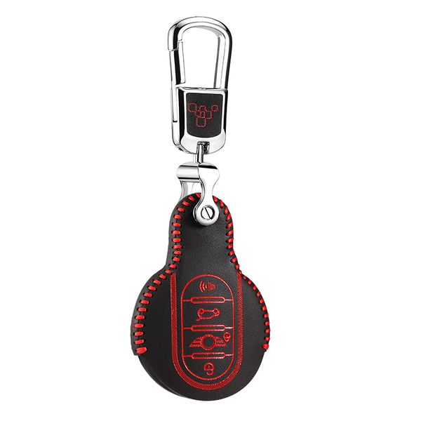 

luckeasy leather key case car keychain cover for bmw mini cooper s one jcw f54 f55 f56 f57 f60 clubman countryman car key2p
