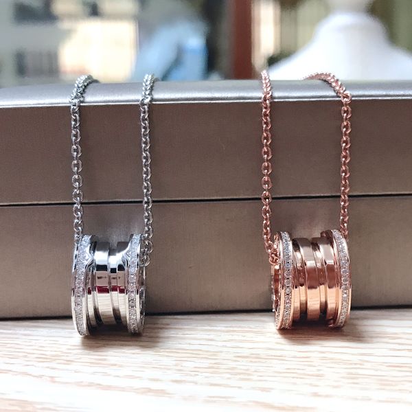 

red man titanium steel necklace female european and american big black and white ceramic gold roman numerals jewelry chain clavicle, Silver