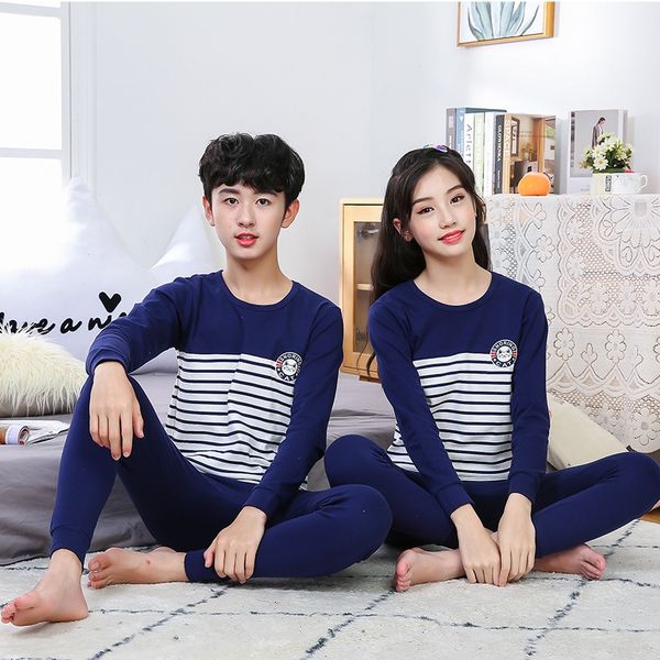 

medium and large children's home underwear and autumn clothes autumn pants boyscotton underwear set girlscotton sweater home clothes, Black;white