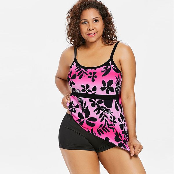 

2020 bathing suit new large size bikini women plus size swimwear padded swimsuit female beachwear swimming suit push up tankini