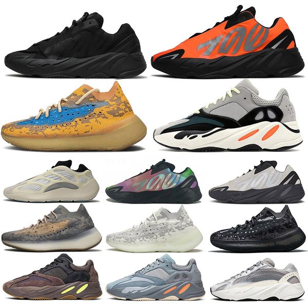 

new style kanye west orange wave runner phosphor men running shoes azael alvah alien bone blue oat inertia mauve tephra static sneakers