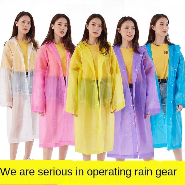 

y818 non-disposable jumpsuit eva environmental protection cloak clothes body clothes body clothesfashion travel outdoor poncho, Black