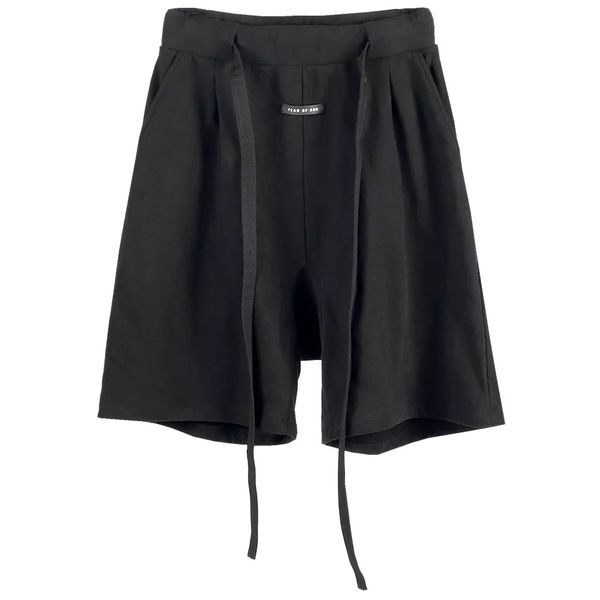 

модный страх божий главная линия 6th high street fog сыпучие лента повседневный samurai спорт пять-поинт шорты мужская мода, Black