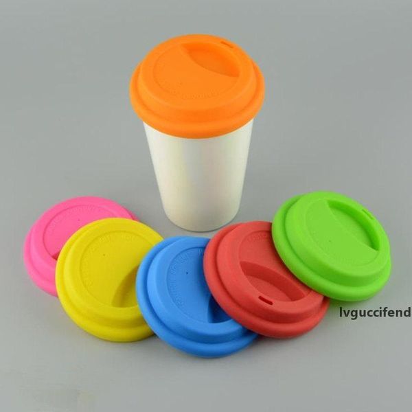 

9cm reusable silicone coffee milk cup mug lid cover bottle lids for other material cups fast shipping