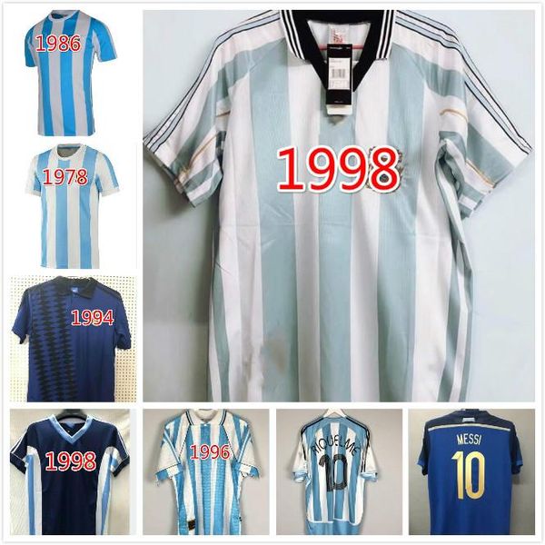 

argentina 1994 86 word cup retro soccer 98 78 jersey vintage shirts 10 #diego maradona 7# claudio caniggia 9# gabriel batistuta football, Black;yellow