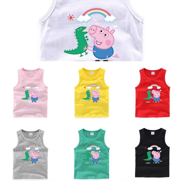 

e68kr 2020 джордж жилет белье конфеты лета детский жилет корейский стиль хлопка случайные база рубашки пот поглощающие рукавов undersh конфе, Blue