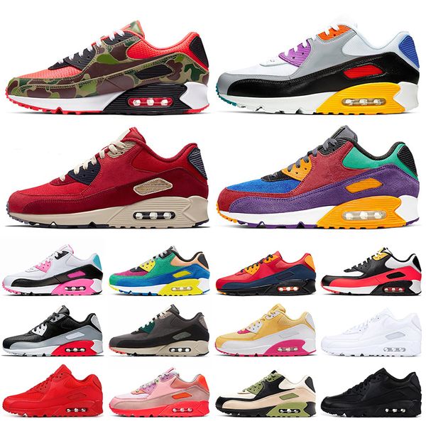 

2020 nik fashion women mens 90 running shoes air max airmax 90 camo be ture premium viotech purple sports trainers sneakers