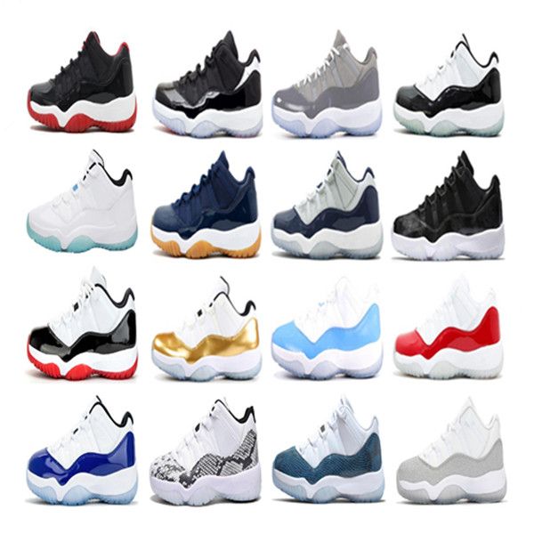 

11s low mens basketball shoes greyblue white blackwhite whitered whiteblue whitegold bred cool grey sport sneakers trainer 40-47
