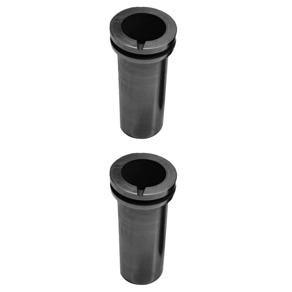 

2pcs graphite crucible melting metal gold silver scrap casting, Slivery;golden