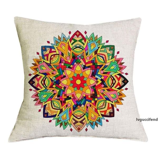 

eco friendly cushion cover christmas decoration mandala printed pillow cases pillowcase bedroom sofa decoration 43*43cm
