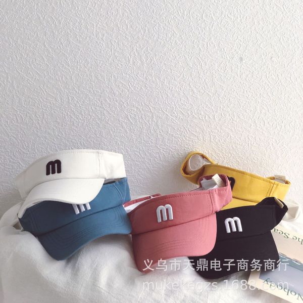 

tianding embroidery hipster macaron color solid color letter embroidery children's empty hat all-match baby's dome cap, Blue;gray