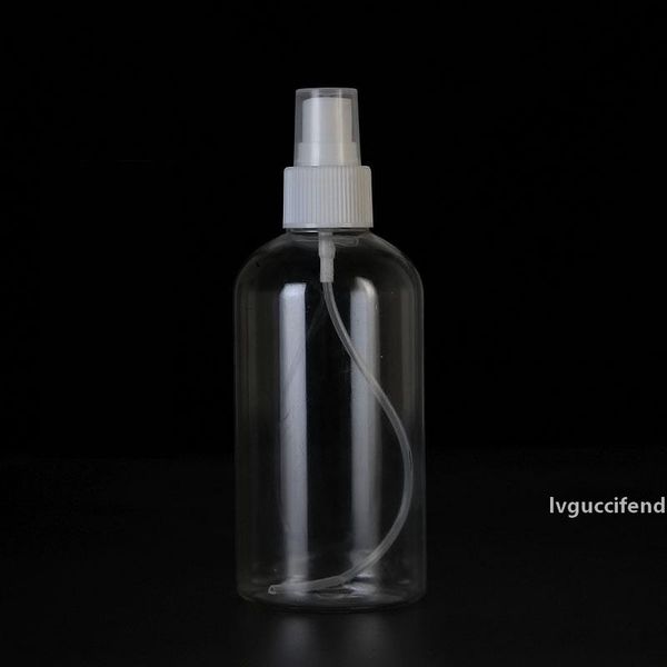 

250ml pet plastic transparent round shape bottle for cosmetics liquid hand sanitizer disinfection water spray bottle
