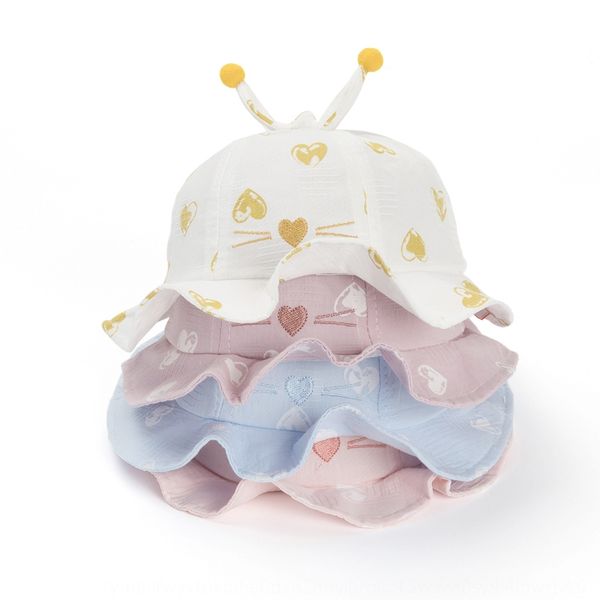 

autumn children's love basin all-match bucket bucket fisherman male and female baby basin hat sun hat tide, Yellow