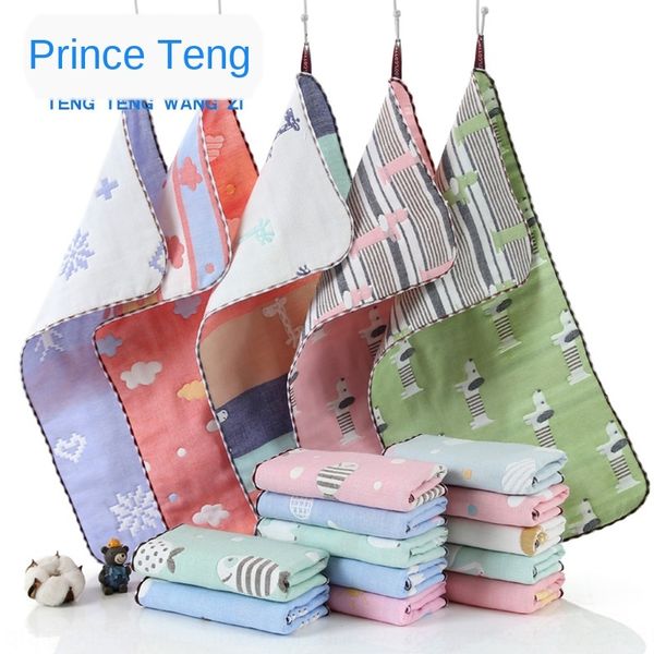 

хлопок шестислойной марли детского кружева мультфильм кружево полотенце жаккардовых 25 * 50 мягкого хлопок детского полотенце