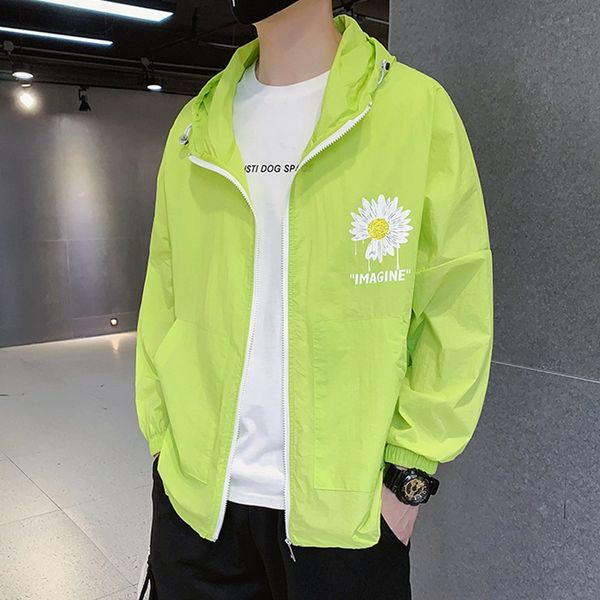 

одежда мужской корейского стиля модной тонкая дышащие куртки 2020 новой солнцезащитная одежда пальто солнцезащитного крема одежда одежды спо, Black;brown