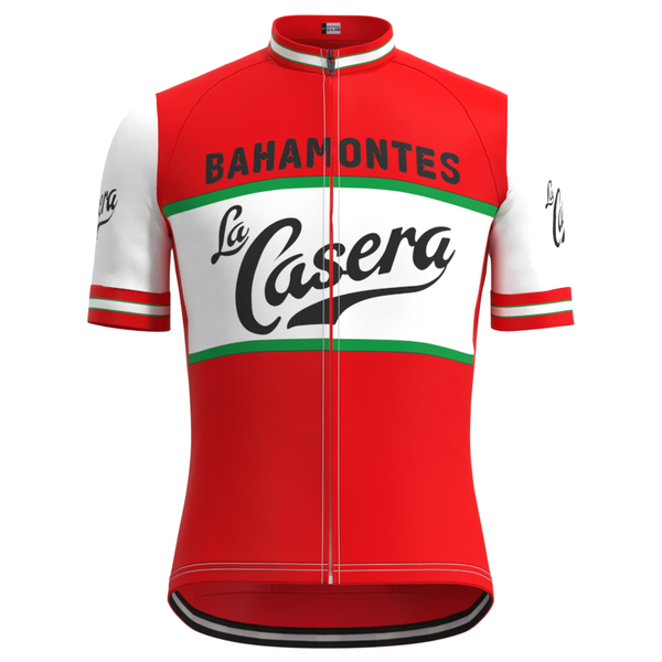 

1973 competition spain la casera team man retro cycling jersey short sleeves clothing triathlon jersey hombre, Black;red