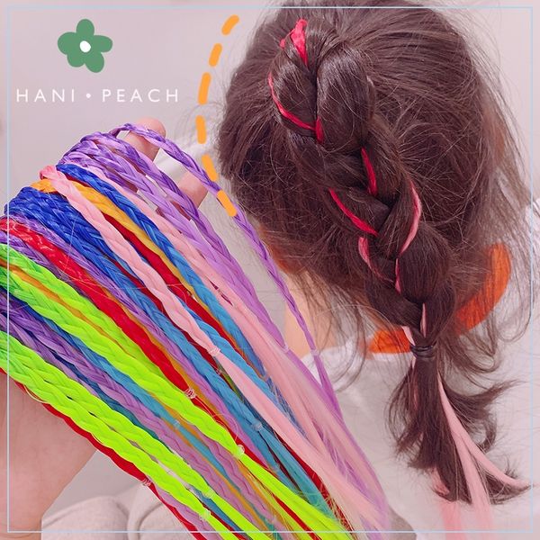 

ipfg3 11008 knitting headwear hair b artifact parent-child style children and girls colorful hair band headline dirty braid braid thread hea, Slivery;white