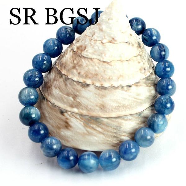 

8-9mm wholesale jewelry natural gems stone adjustable kyanite bracelet 7-8inch, Black
