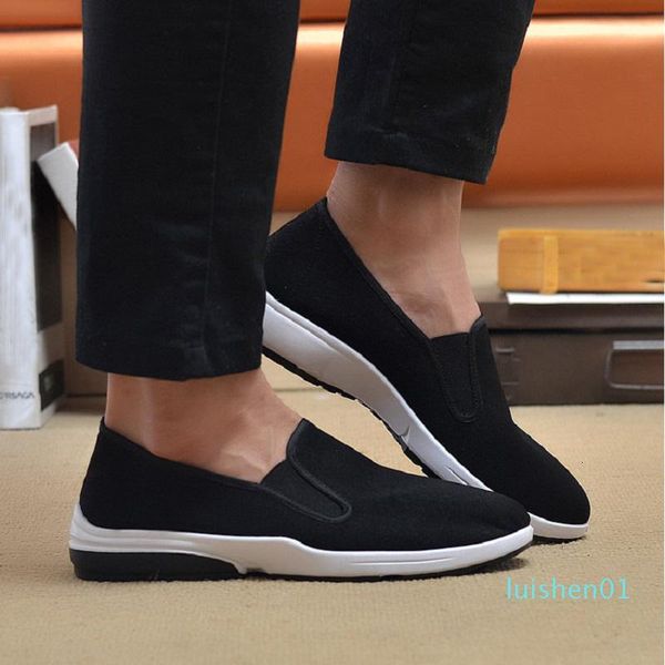 

fashion men casual shoes lazy canvas breathable skate white black trainer sports sneakers walking shoe wholesale l011 vx390724