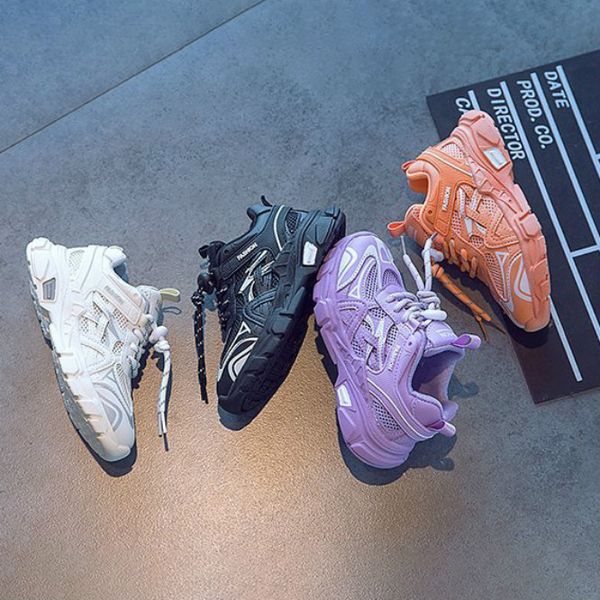 

kids designer shoes boys girls children fashion mesh breathable high quanlity shoes boys new casual sport style sneakers, Black