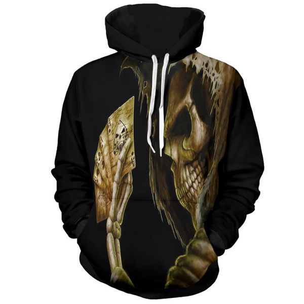 

popular beauty skulls hoodie 3d king print hoodies streetwear costumes for men loose fitness hooded casual sweatshirts, White;black