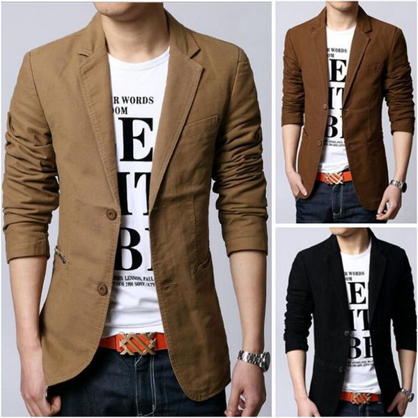 

men's suits & blazers casual leisure suit men slim fitted male single breasted coat terno masculino plus size, White;black