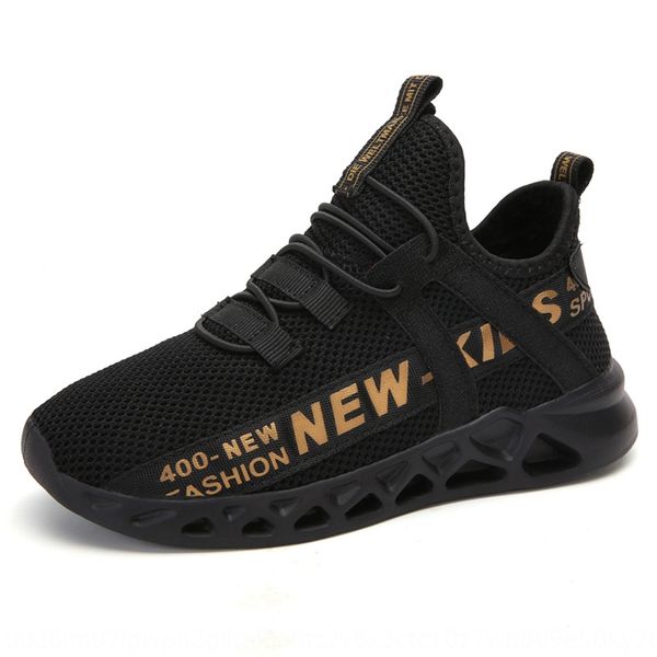

w31jh 2020 new warm sneakers girls' sports all-match medium and large children boys' soft bottom warm children's shoes childr, Black