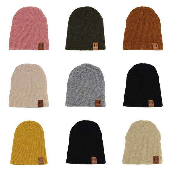 

2020 new 10 pcs baby cub baby double ball wool knit hat baby boy ladies handmade cap children's cotton hat m055#346, Blue;gray