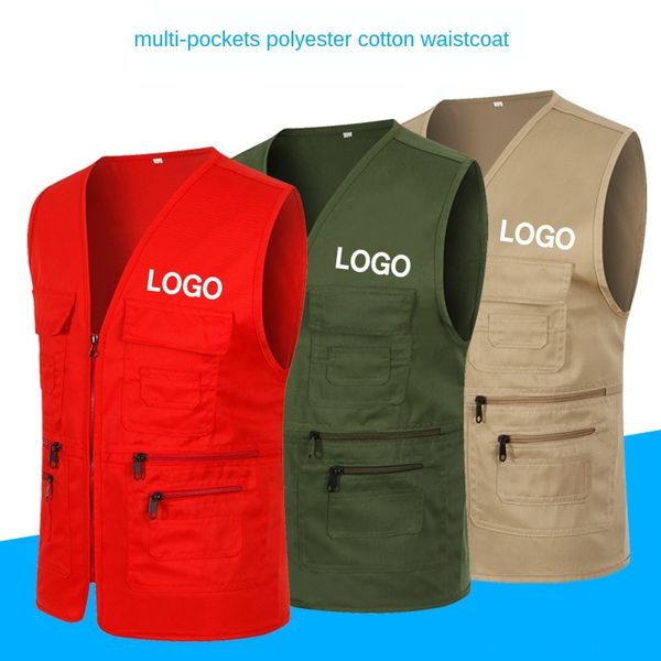 

wycqy multi-pocket pgraphy printing volunteer advertising fishing reporter multi-pocket pgraphy printing volunteer advertising shirt, Black;white