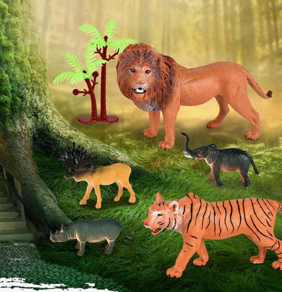 

jungle animal world simulation model toy set for kids varieties of animal realistc image enrich children's cognitive hand-on ability 04