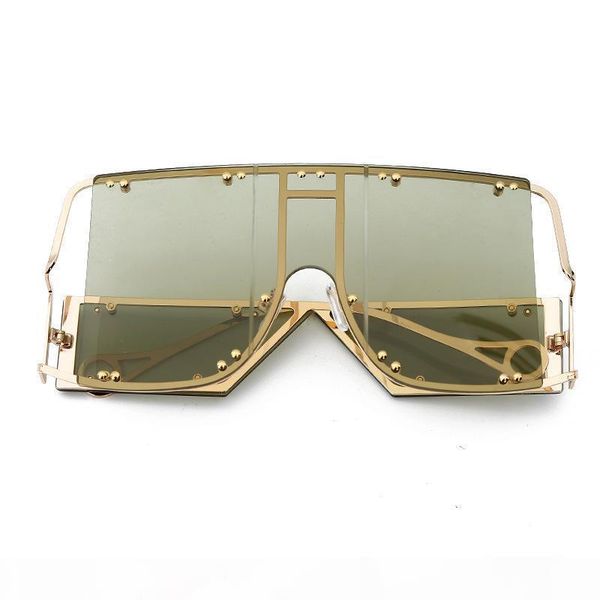 

sunglasses punk wind metal large frame sunglasses europe and america ins street shoot trend personality rivet sunglasses, White;black