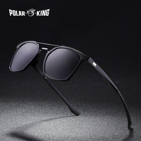 

polarking brand fashion aluminum frame polarized sunglasses for men traveling sun glasses men's driving eyewear oculos gafas, White;black
