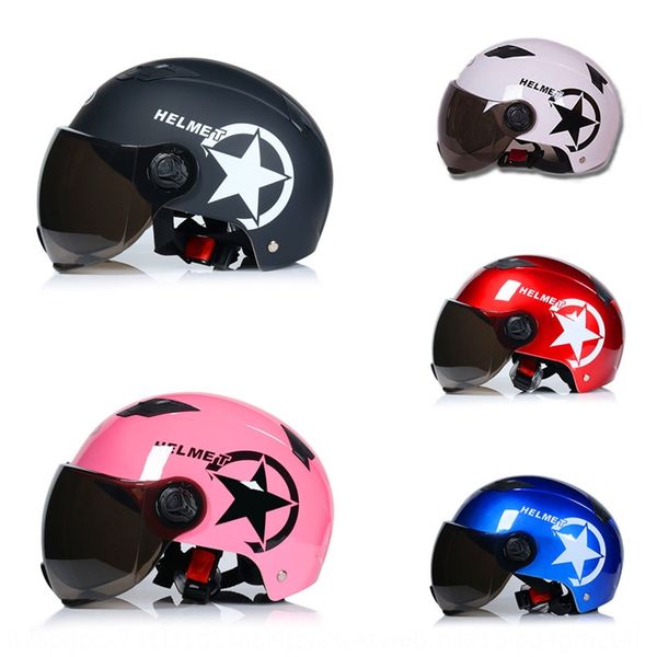

electric battery car motorcycle male and female summer four seasons sunscreen half full helmet motorcycle helmet
