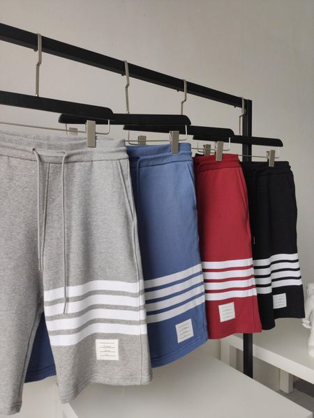 

20ss new arrival paris designer classic four bars short pants elastic waist men women casual sport jogger sweatpants outdoor shorts 6.28, Black;green