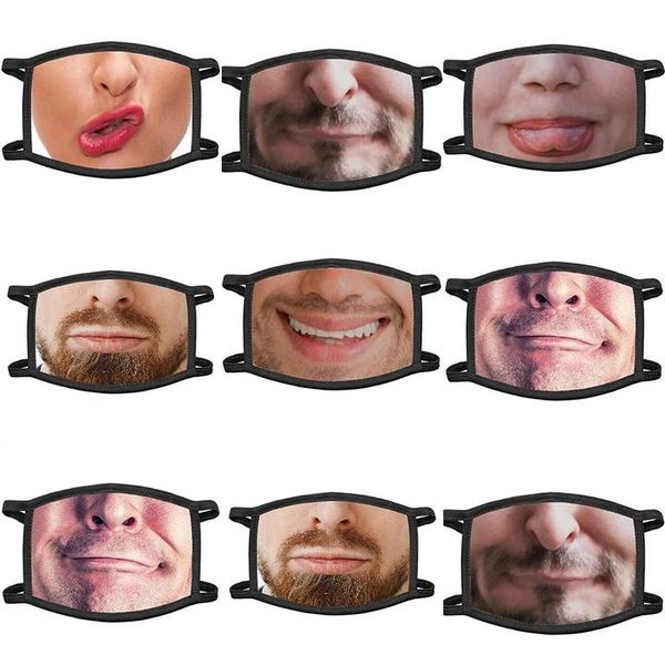 

funny face masks barbijos 3d printed masks costumes for halloween cosplay funny face lovely usa goods with price sale yqn, Black