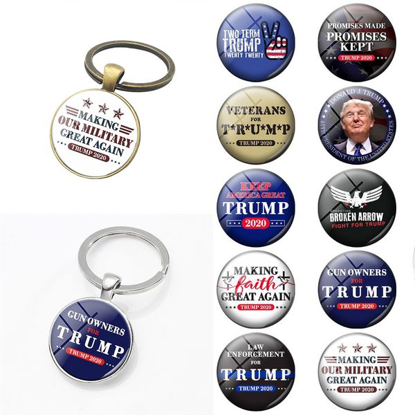 

donald trump keychain make keep america great key ring time gemstone pendant keyfob for women men fashion creative key chains dwf290, Silver