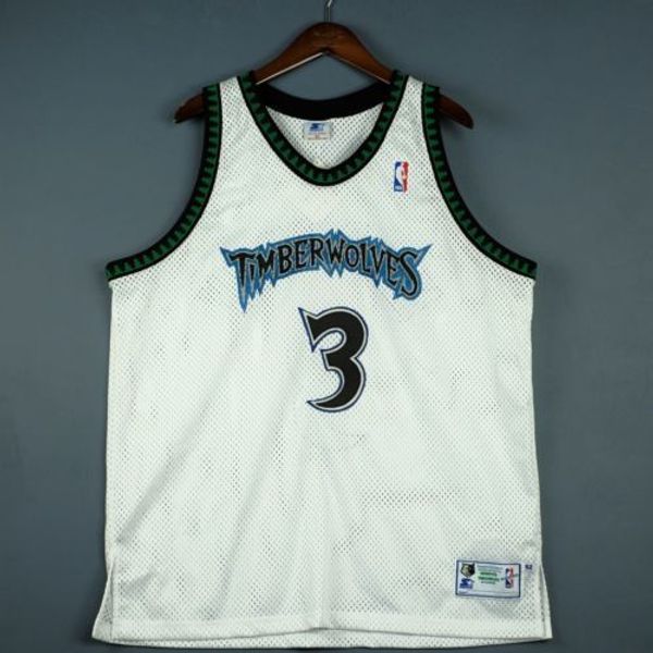 

100% stitched stephon marbury vintage starter wolves jersey size xs-5xl 52 mens throwbacks basketball jerseys, Gray