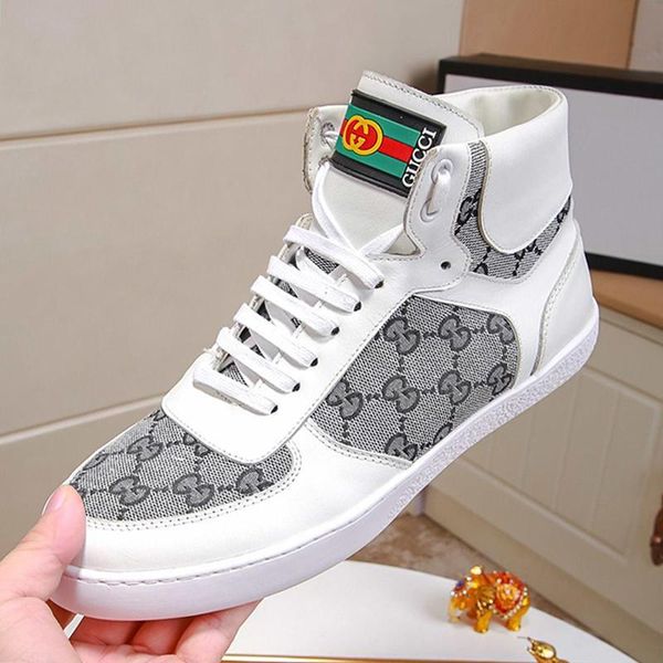 

men sneakers shoes leather lace -up leather mens shoes with original box luxury fashion sneakers g9606 mens shoes luxury high -sneaker
