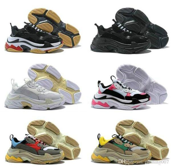 

2020 fashion paris 17fw triple-s sneaker triple s casual dad shoes for men's women beige black ceahp sports designer shoe size 36-45