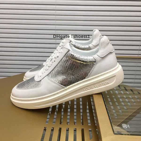 

21210r luxury design leather fashion printed sports shoes all -match breathable mens casual shoes mens banquet shoes size :38, Black