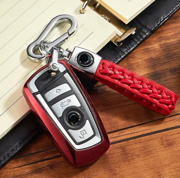 

2020 new genuine leather high-end car key chain custom logo key chain for men and women, Silver