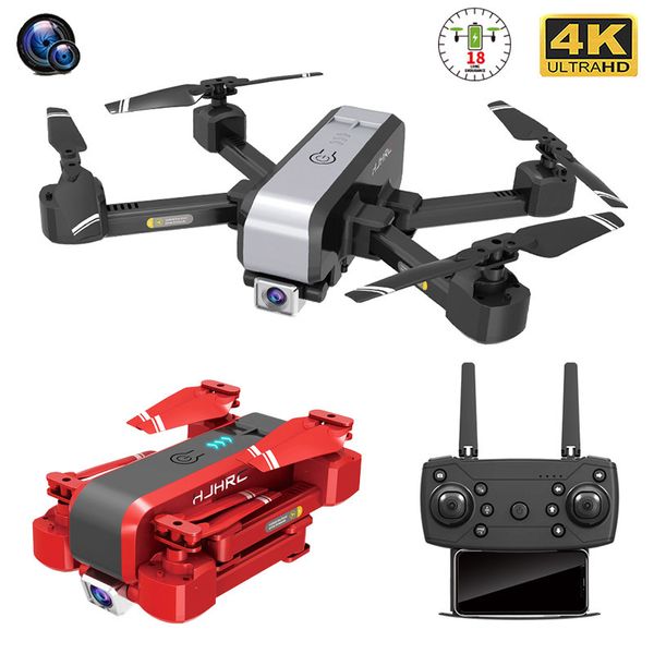 

hj96 2020 новый rc drone 4k hd двойной объектив профессиональный аэрофотосъемки вертолет гравитация зондирования складная quadcopter