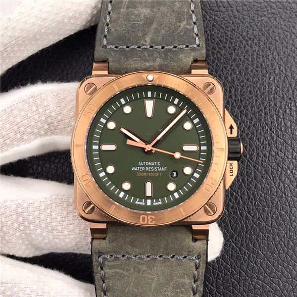 

2020 zw quality 316l steel case size 42mm waterproof 9015 perfect automatic movement leather strap echanical mechanical watches, Slivery;brown